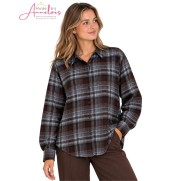 Maicazz Blouse Ziggy 20.901 Ruit Check bruin blauw Maicazz Blouse Ziggy 20.901 Ruit Check bruin blauw